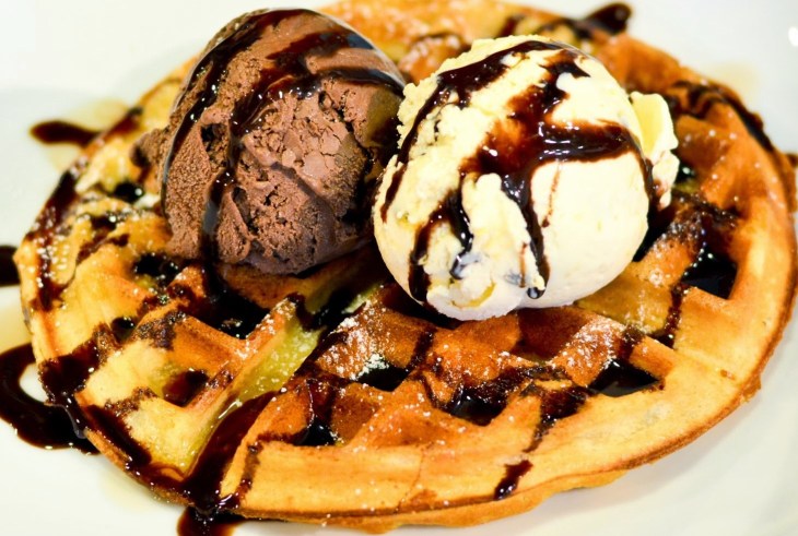 03 waffles with passionfruit and swiss chocolate ice cream Ice Cream Frenzy @ Rochester [Near Star Vista] (Large).JPG